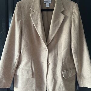 Pendleton Women's Wool Blazer, Beige, size 12